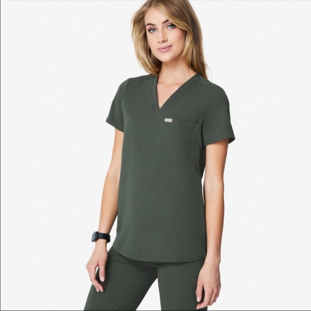 Figs Limited Edition Moss Green Catarina Scrub Top